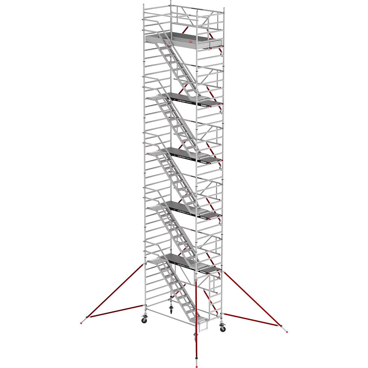 Schelă cu scară RS TOWER 53, lată – Altrex, Fiber-Deck®, lungime 1,85 m, înălțime de lucru 12,20 m-0
