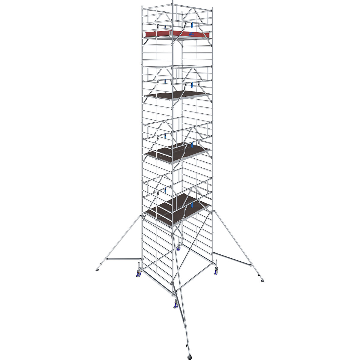 Schelă mobilă STABILO seria 50 – KRAUSE, lungime platformă 2 m, înălțime de lucru 10,40 m-0