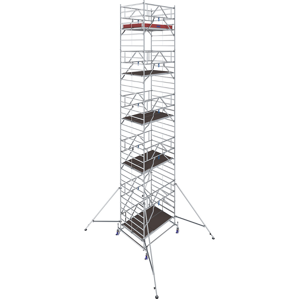 Schelă mobilă STABILO seria 50 – KRAUSE, lungime platformă 2 m, înălțime de lucru 11,40 m-0