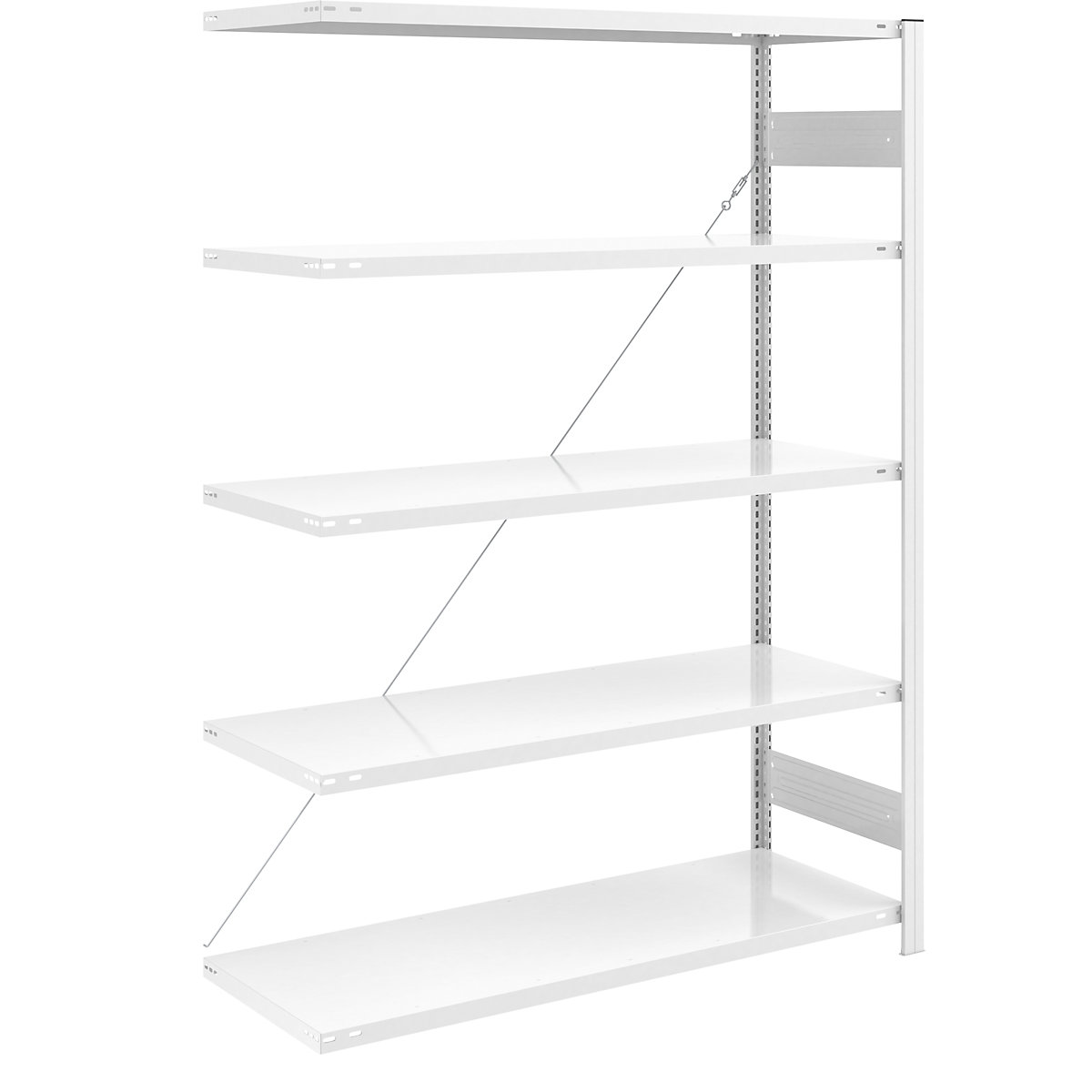 Scaffale a innesto AntiBak®, antibatterico – eurokraft pro, altezza scaffale 2000 mm, scaffale aggiuntivo, larghezza ripiani 1300 mm, profondità ripiani 600 mm-0