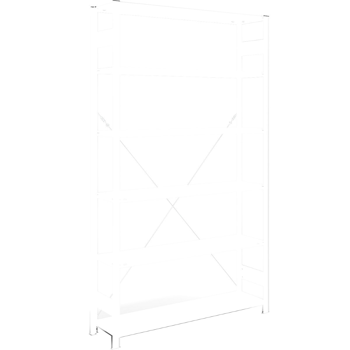 Scaffale a innesto AntiBak®, antibatterico – eurokraft pro, altezza scaffale 2500 mm, scaffale portante, larghezza ripiani 1300 mm, profondità ripiani 400 mm-0