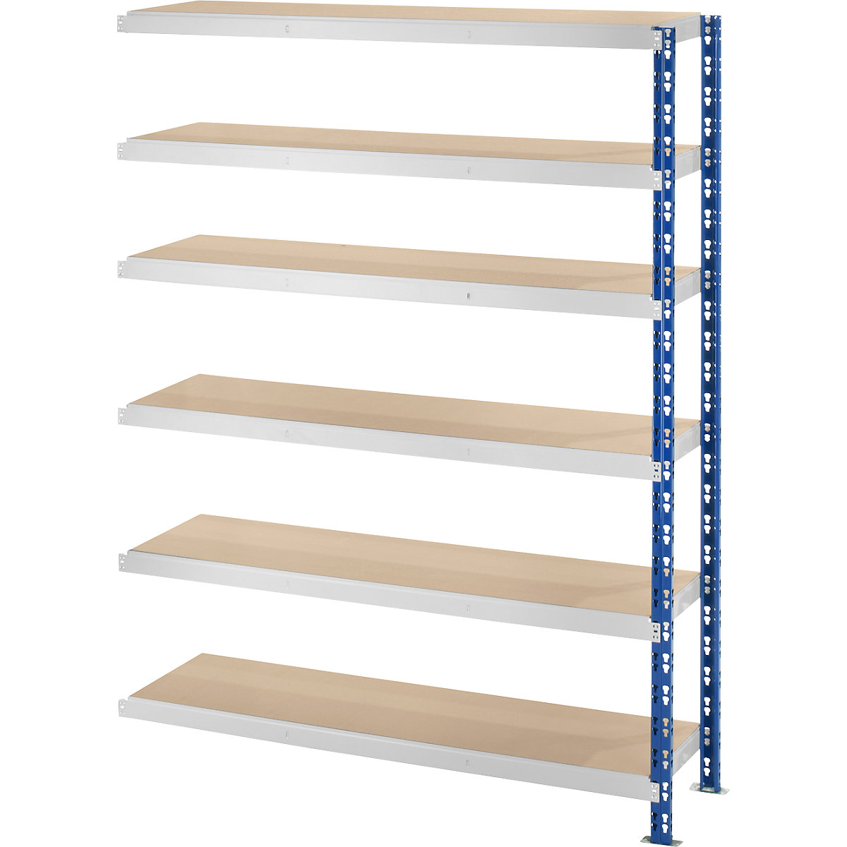 Scaffale a innesto a campata larga – eurokraft basic, prof. 400 mm, con ripiani in truciolato, scaffale aggiuntivo, alt. x largh. 1976 x 1525 mm-0