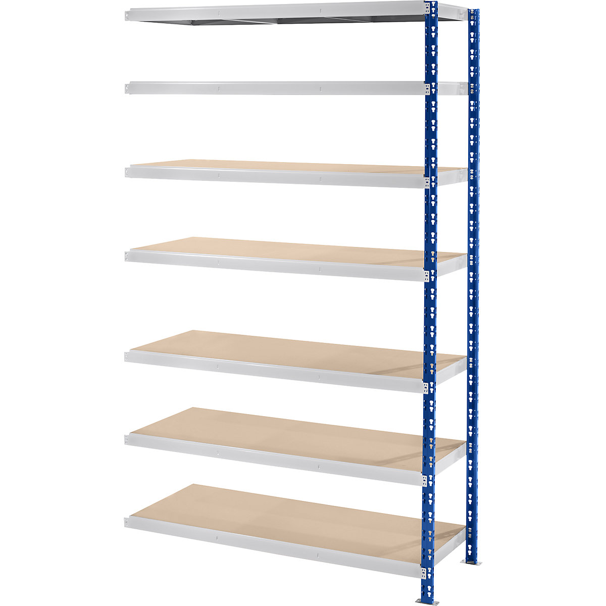Scaffale a innesto a campata larga – eurokraft basic, prof. 600 mm, con ripiani in truciolato, scaffale aggiuntivo, alt. x largh. 2522 x 1525 mm-0