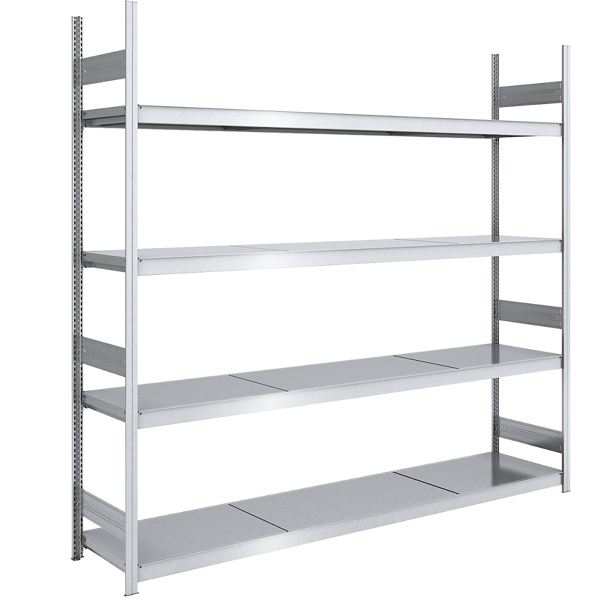 Scaffale a innesto con ripiani in acciaio – hofe, altezza 2500 mm, larghezza ripiani 2500 mm, profondità ripiani 600 mm, scaffale portante-0
