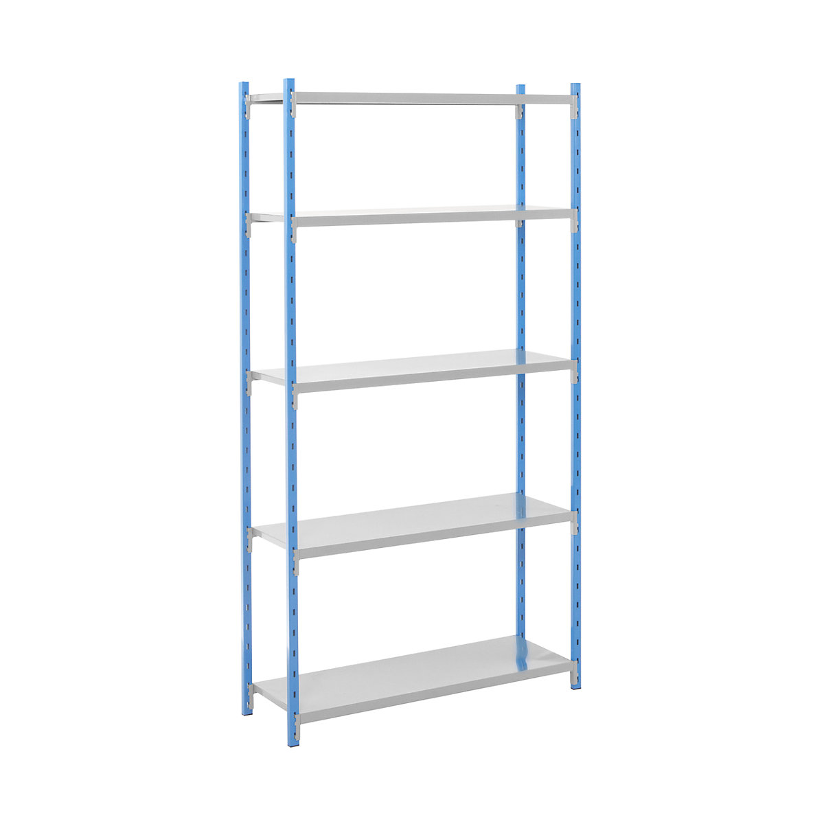 Scaffale a innesto – Manorga, con ripiani in lamiera d'acciaio, alt. x largh. x prof. 1996 x 1020 x 500 mm, scaffale portante-0