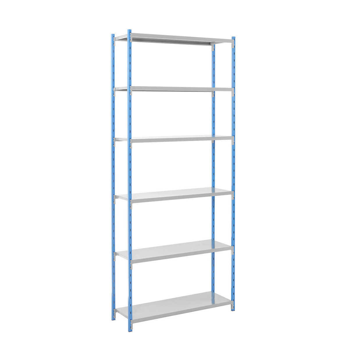 Scaffale a innesto – Manorga, con ripiani in lamiera d'acciaio, alt. x largh. x prof. 2496 x 1020 x 500 mm, scaffale portante-0