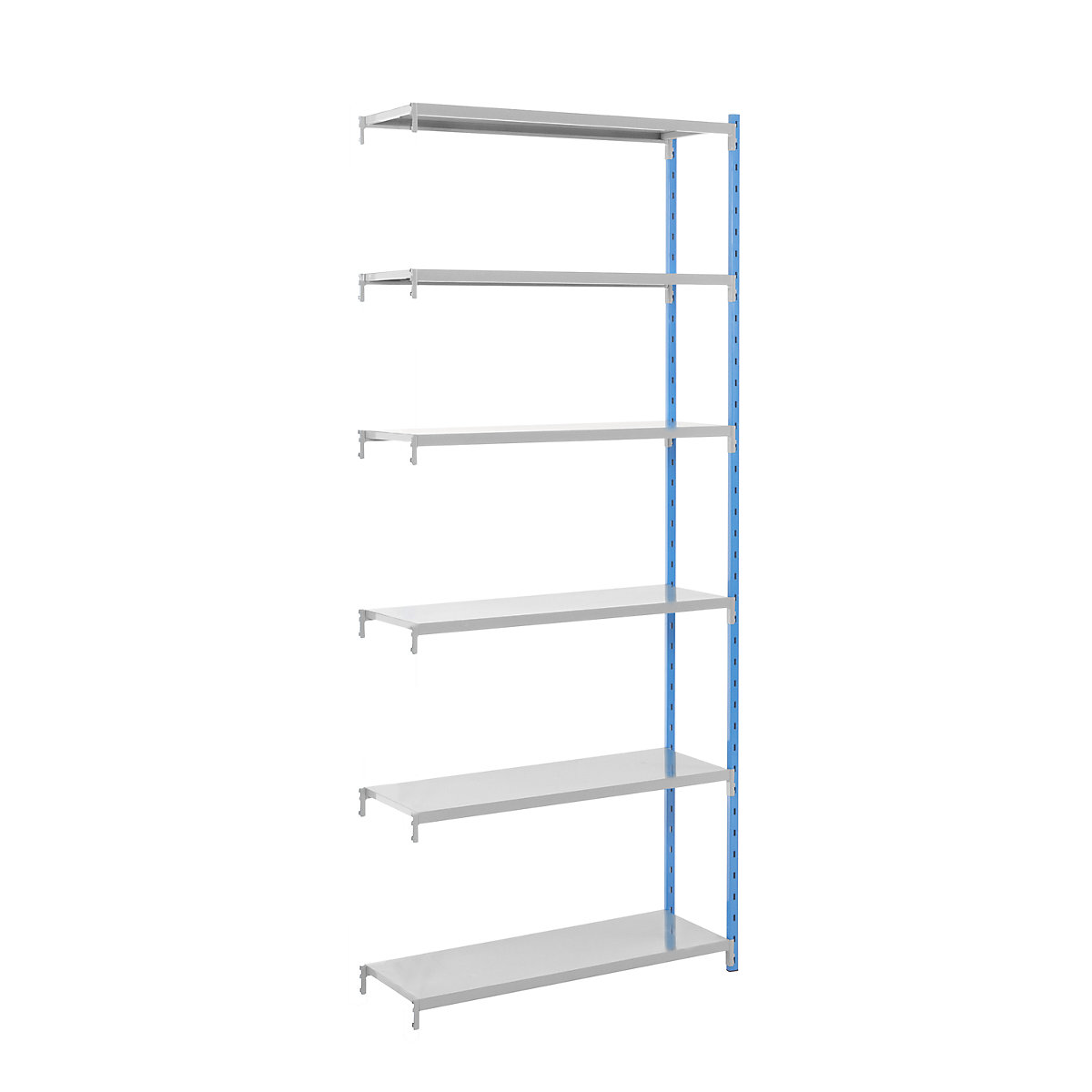 Scaffale a innesto – Manorga, con ripiani in lamiera d'acciaio, alt. x largh. x prof. 2496 x 990 x 500 mm, scaffale aggiuntivo-0