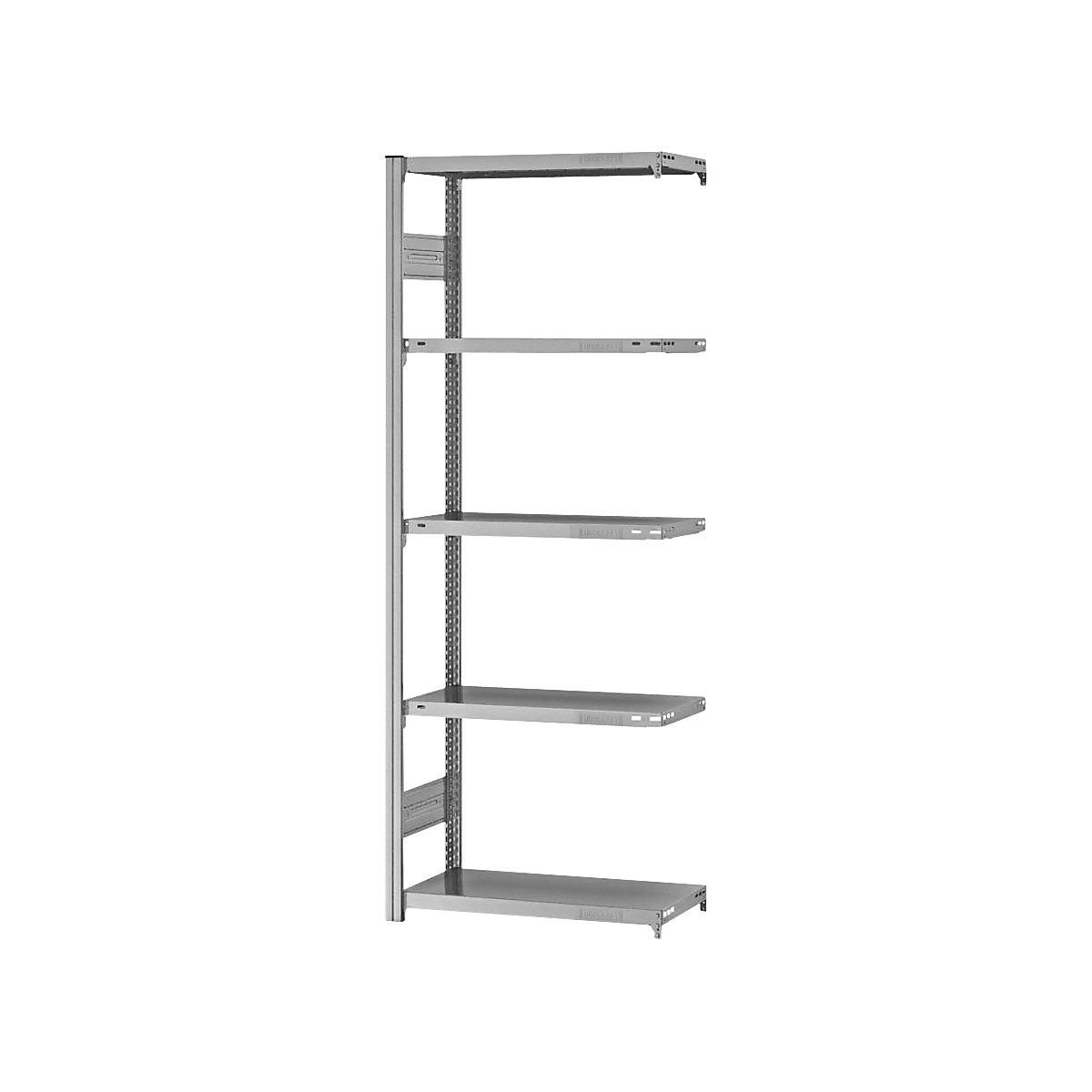 Scaffale a innesto per magazzino, RAL 7035, struttura leggera - eurokraft pro