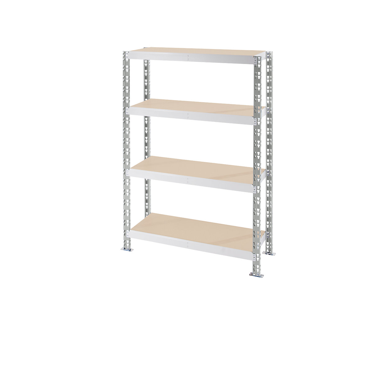 Scaffale a innesto universale, ripiani in truciolato, alt. x largh. x prof. 1508 x 1050 x 400 mm, scaffale portante-0
