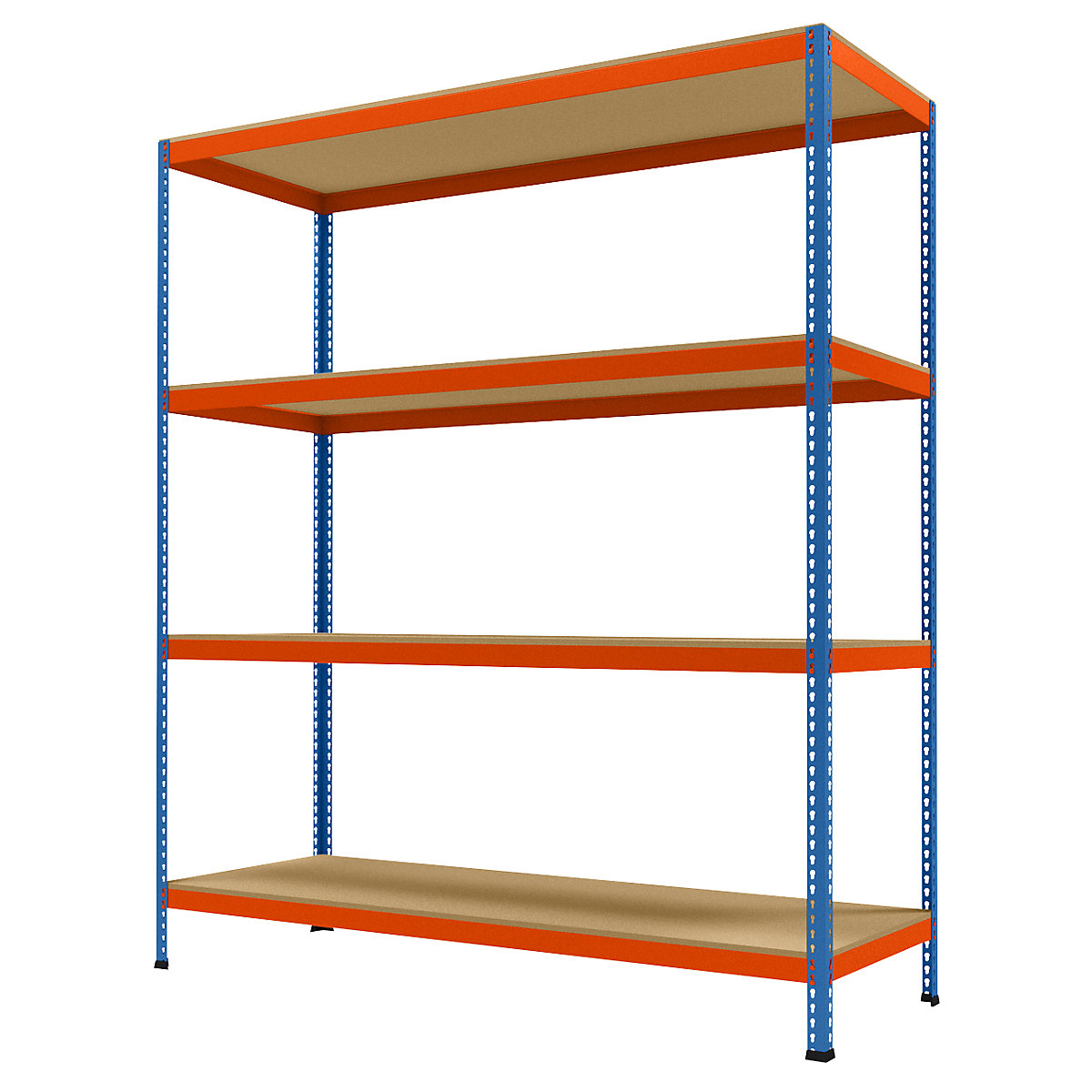 Scaffale a ripiani grandi per carichi pesanti, altezza 2438 mm, profondità totale 773 mm, larghezza 2146 mm-0