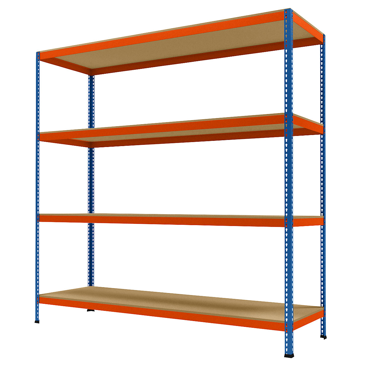 Scaffale a ripiani grandi per carichi pesanti, altezza 2438 mm, profondità totale 773 mm, larghezza 2450 mm-0