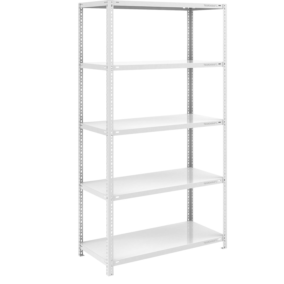 Scaffale a vite per magazzino RAL 7035, carichi medio-pesanti – eurokraft pro, altezza scaffale 2000 mm, larghezza ripiano 1000 mm, profondità 600 mm, scaffale portante-0