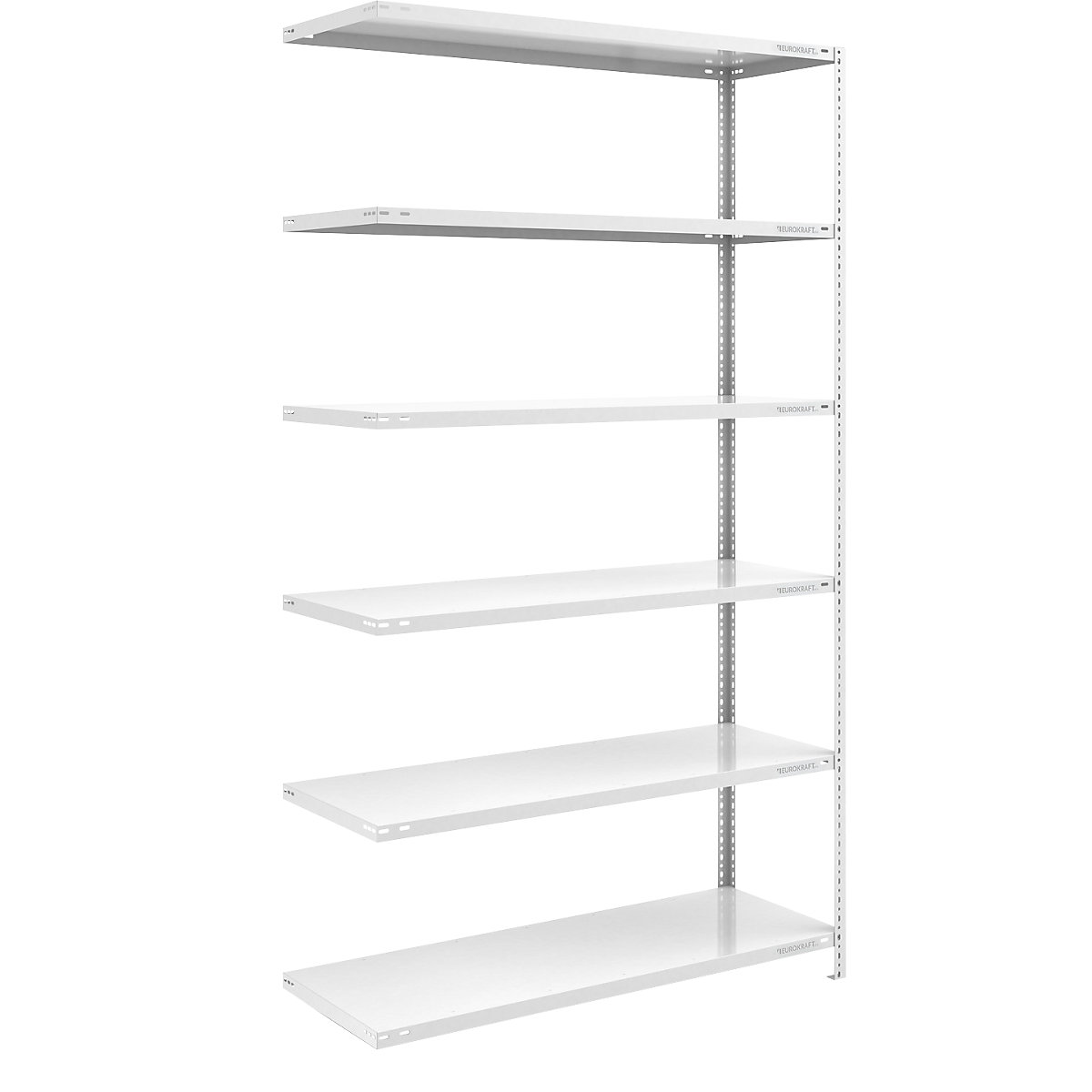 Scaffale a vite per magazzino RAL 7035, carichi medio-pesanti – eurokraft pro, altezza scaffale 2500 mm, larghezza ripiano 1300 mm, profondità 600 mm, scaffale aggiuntivo-0