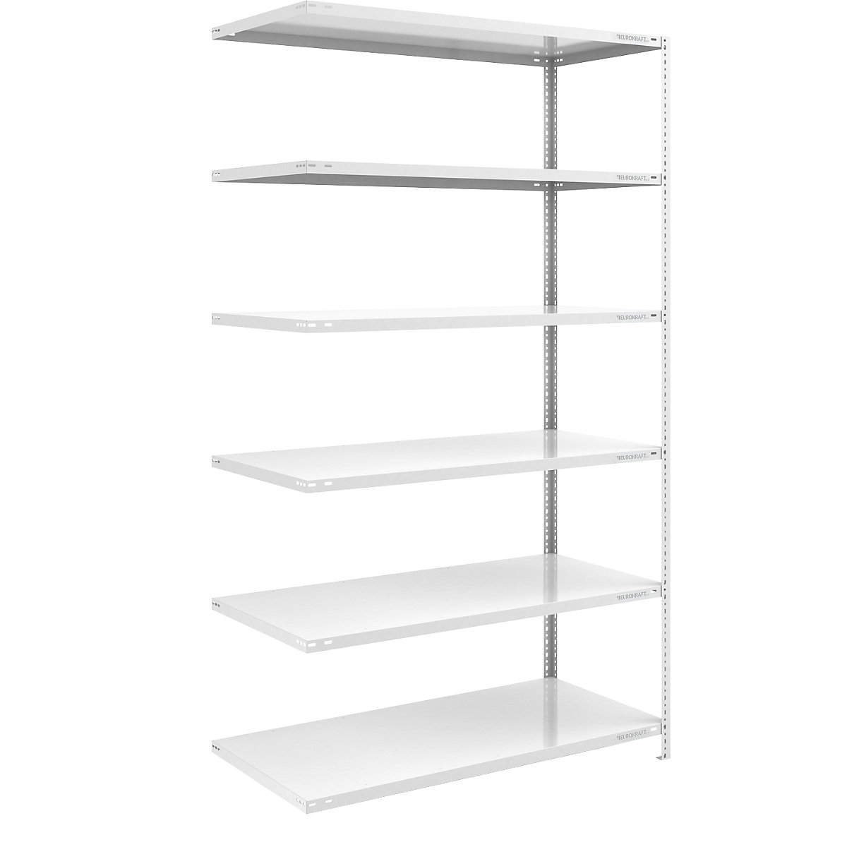 Scaffale a vite per magazzino RAL 7035, carichi medio-pesanti – eurokraft pro, altezza scaffale 2500 mm, larghezza ripiano 1300 mm, profondità 800 mm, scaffale aggiuntivo-0