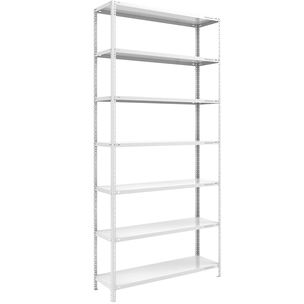 Scaffale a vite per magazzino RAL 7035, carichi medio-pesanti – eurokraft pro, altezza scaffale 3000 mm, larghezza ripiano 1300 mm, profondità 500 mm, scaffale portante-0