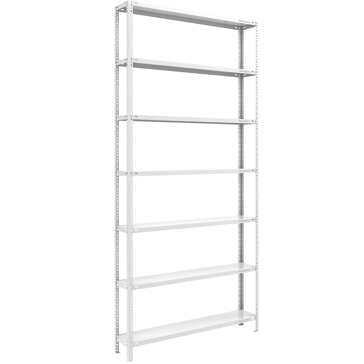 Scaffale a vite per magazzino RAL 7035, carichi medio-pesanti – eurokraft pro, altezza scaffale 3000 mm, larghezza ripiano 1300 mm, profondità 300 mm, scaffale portante-0