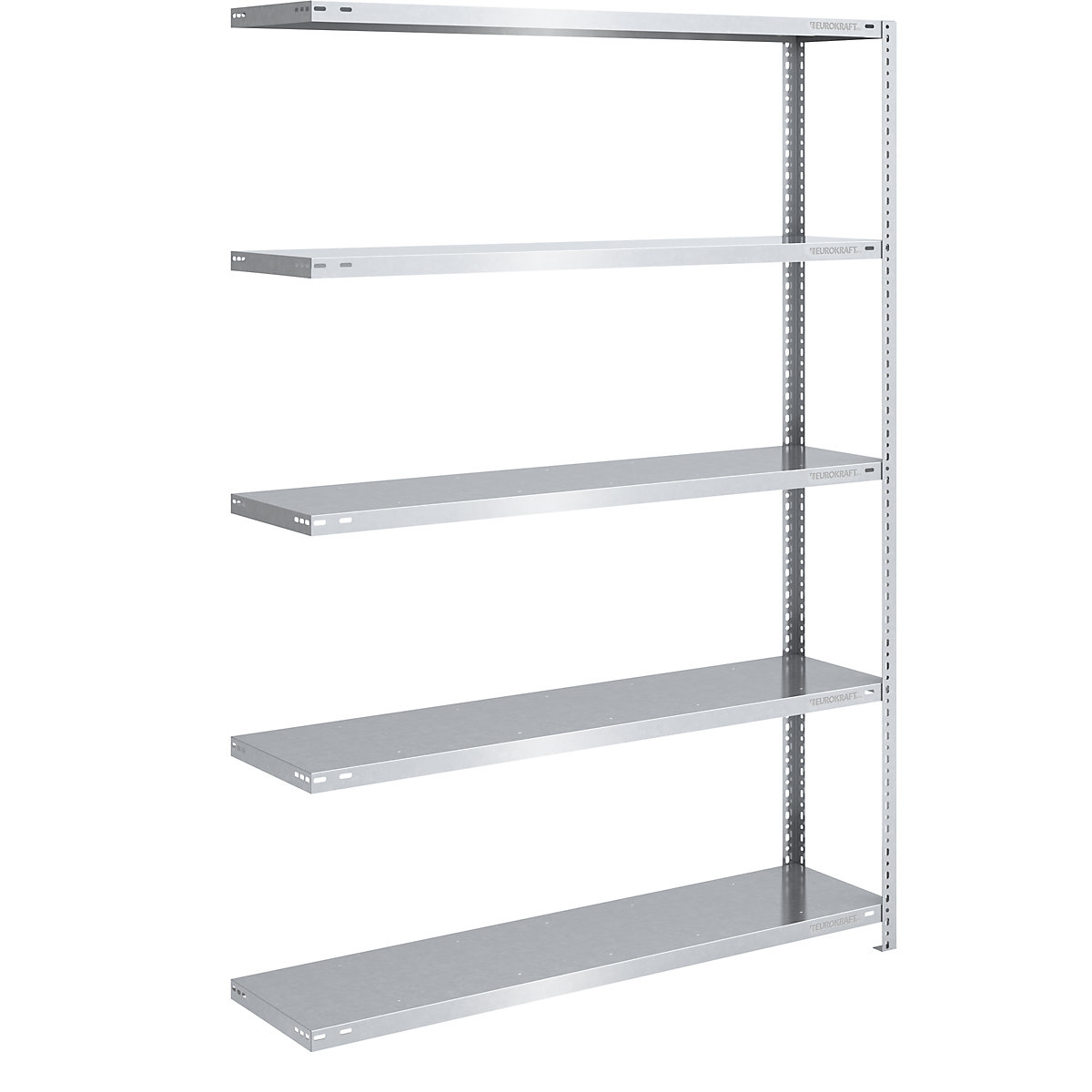 Scaffale a vite per magazzino, zincato, per carichi medio-pesanti – eurokraft pro, altezza scaffale 2000 mm, larghezza ripiano 1300 mm, profondità 400 mm, scaffale aggiuntivo-0