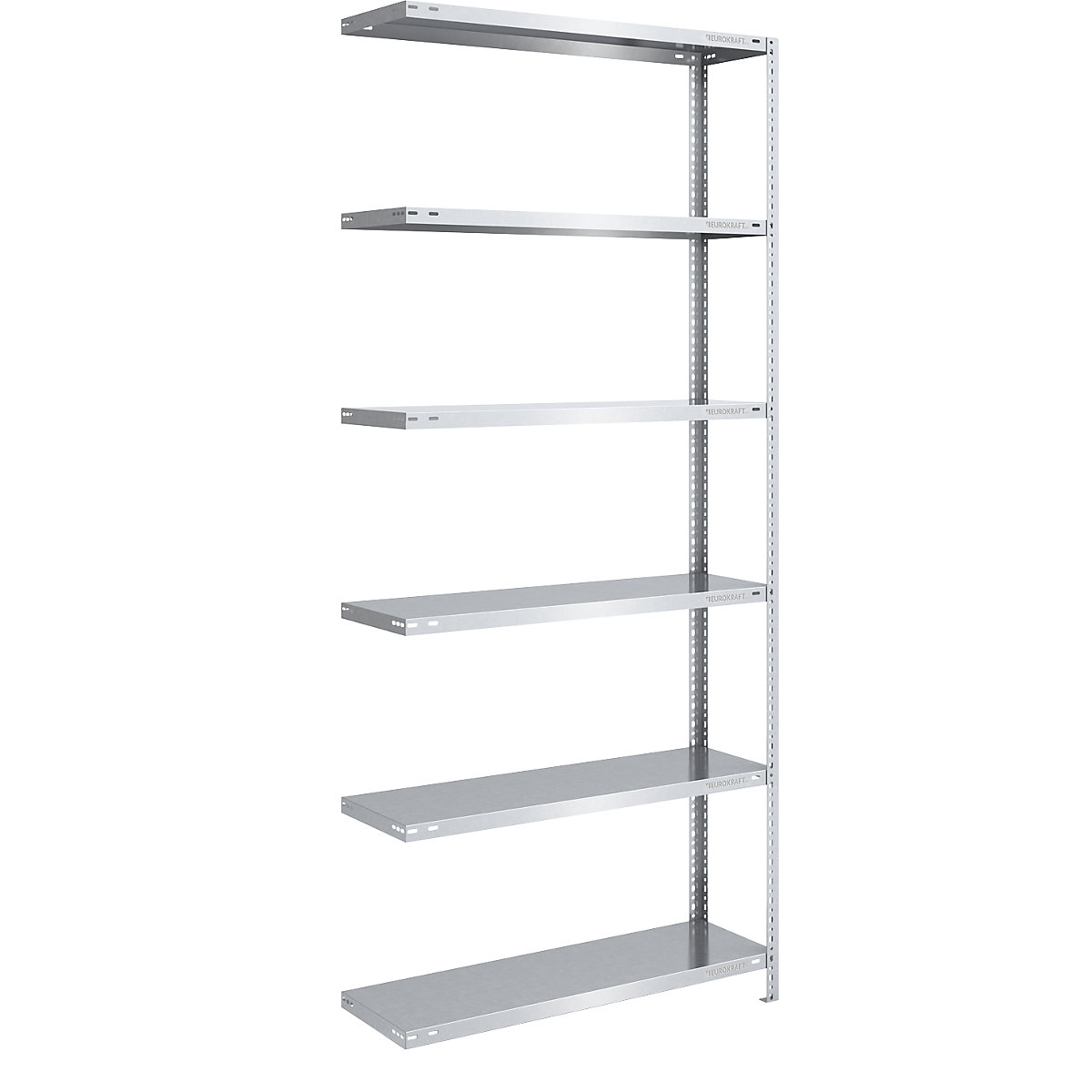 Scaffale a vite, struttura leggera, zincato – eurokraft pro, altezza scaffale 2500 mm, larghezza ripiano 1000 mm, profondità 400 mm, scaffale aggiuntivo-0