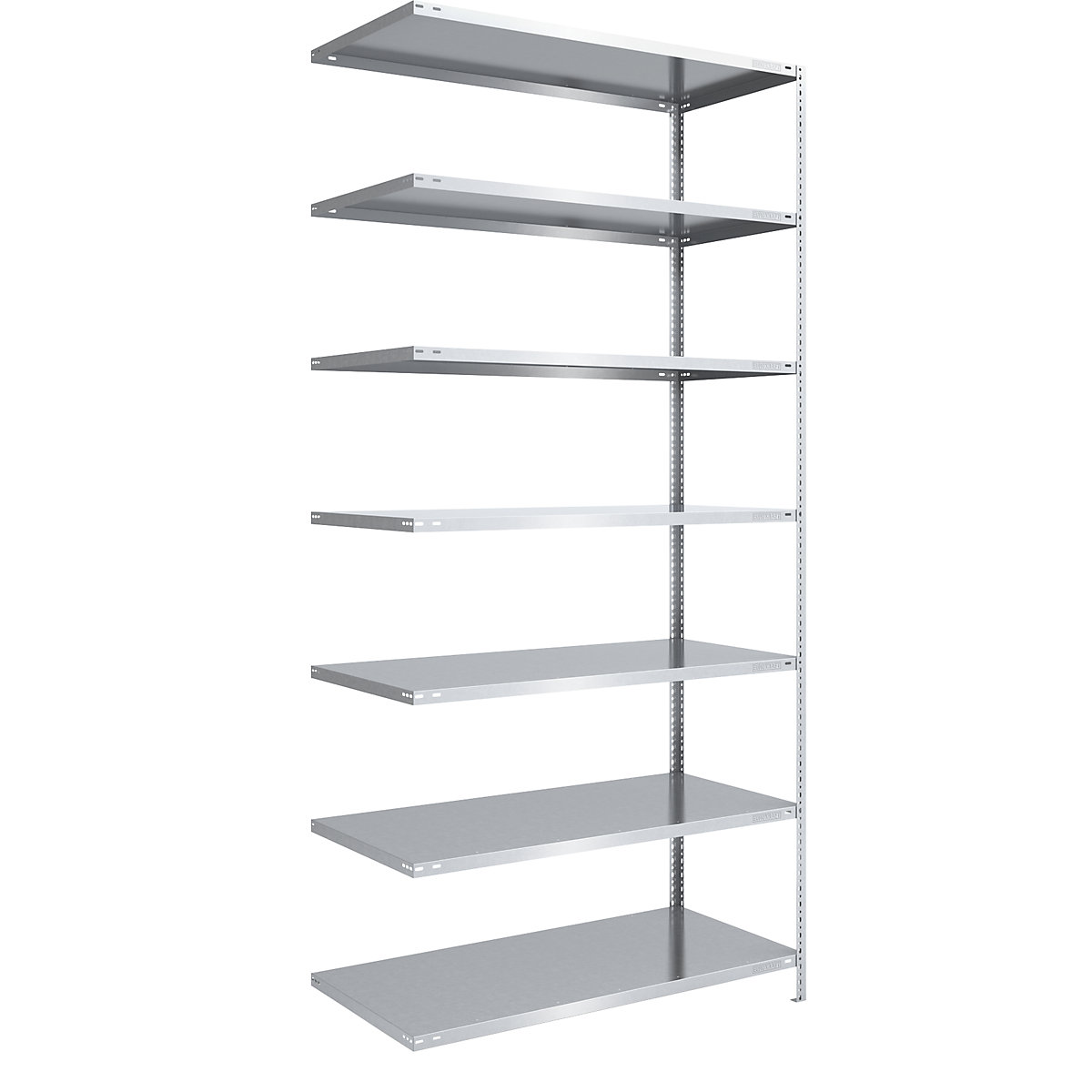 Scaffale a vite, struttura leggera, zincato – eurokraft pro, altezza scaffale 3000 mm, larghezza ripiano 1300 mm, profondità 800 mm, scaffale aggiuntivo-0