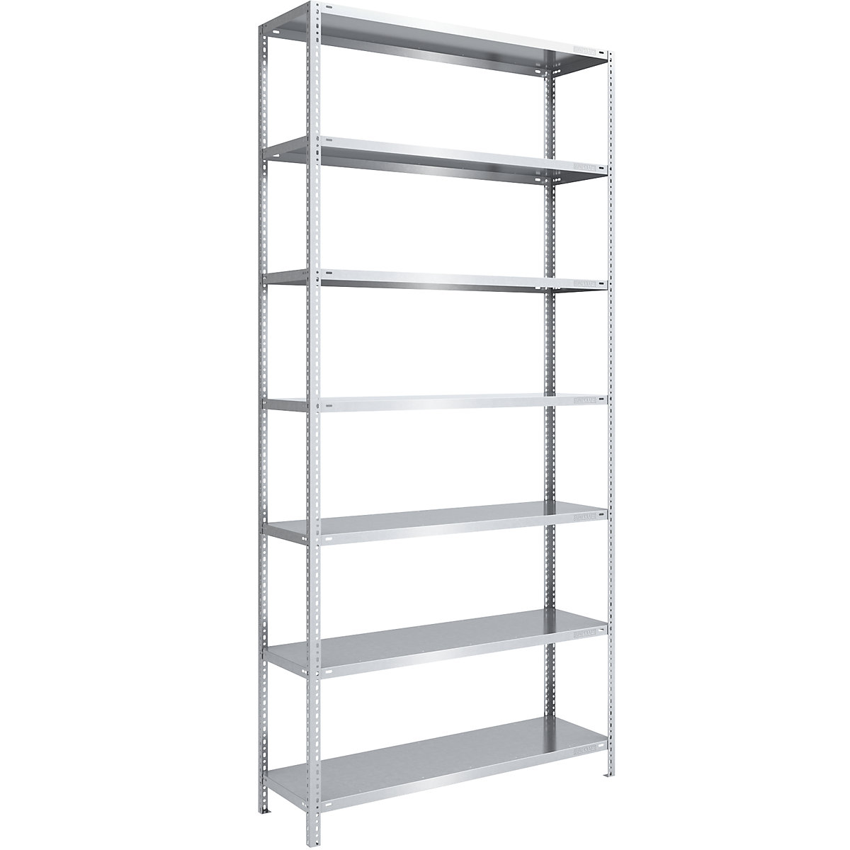 Scaffale a vite, struttura leggera, zincato – eurokraft pro, altezza scaffale 3000 mm, larghezza ripiano 1300 mm, profondità 500 mm, scaffale portante-0
