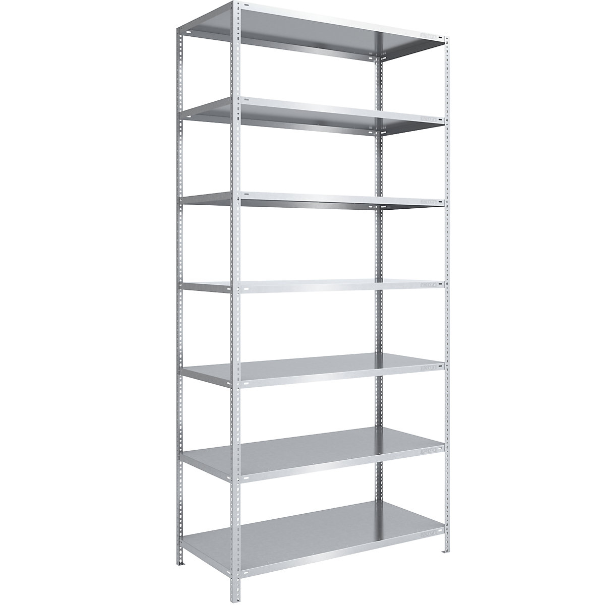 Scaffale a vite, struttura leggera, zincato – eurokraft pro, altezza scaffale 3000 mm, larghezza ripiano 1300 mm, profondità 800 mm, scaffale portante-0