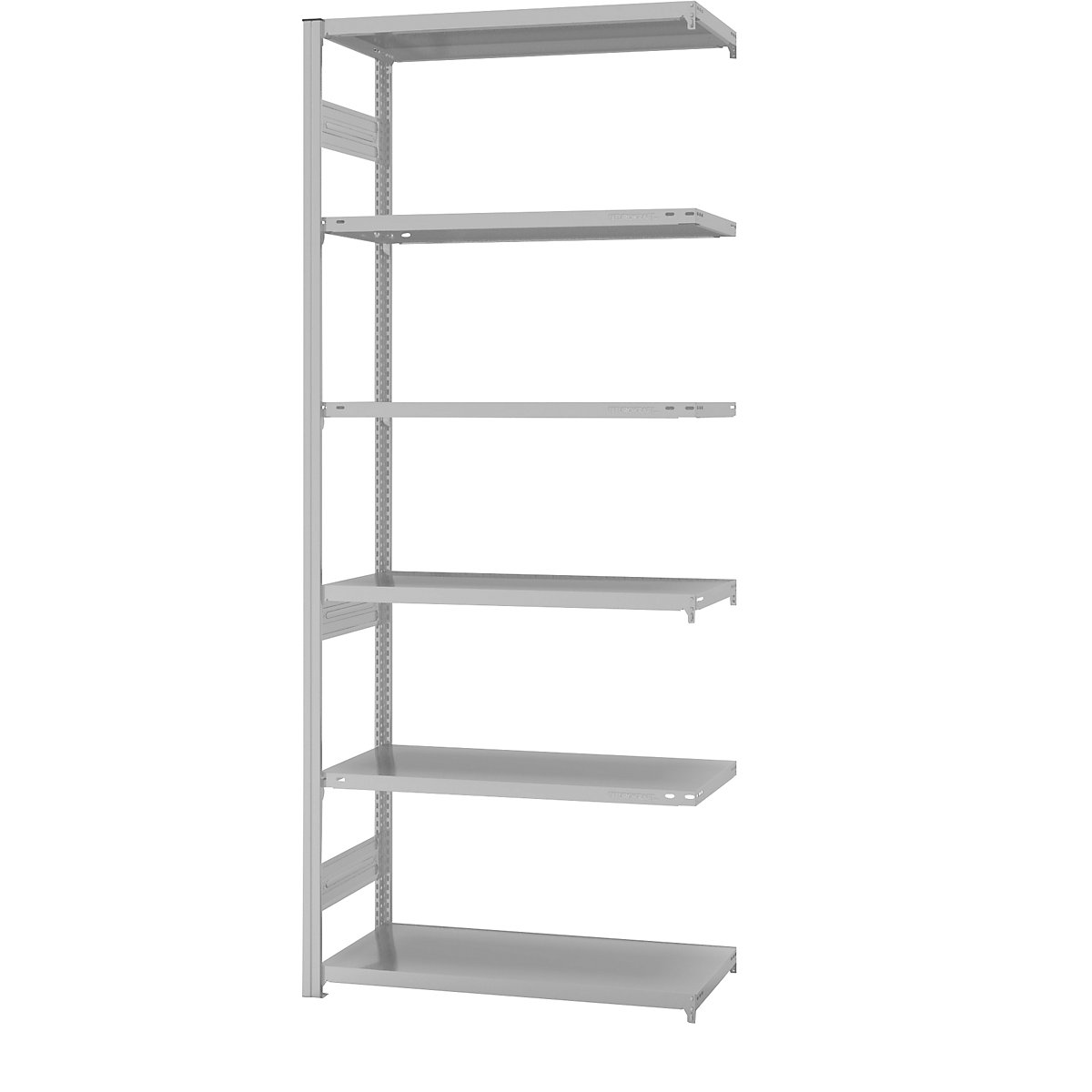 Scaffale modulare a innesto, struttura medio-pesante – eurokraft pro, verniciato a polvere, altezza scaffale 2500 mm, sc. aggiuntivo, larghezza x profondità 1000 x 500 mm-0