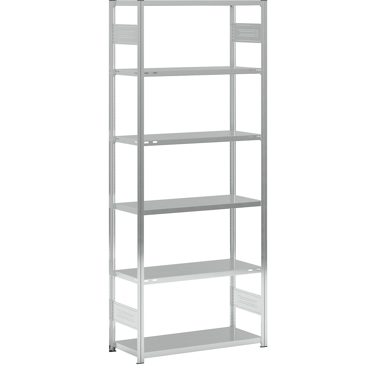 Scaffale modulare a innesto, zincato – eurokraft pro, struttura leggera, altezza scaffale 2500 mm, scaffale portante, larghezza x profondità 1000 x 400 mm-0