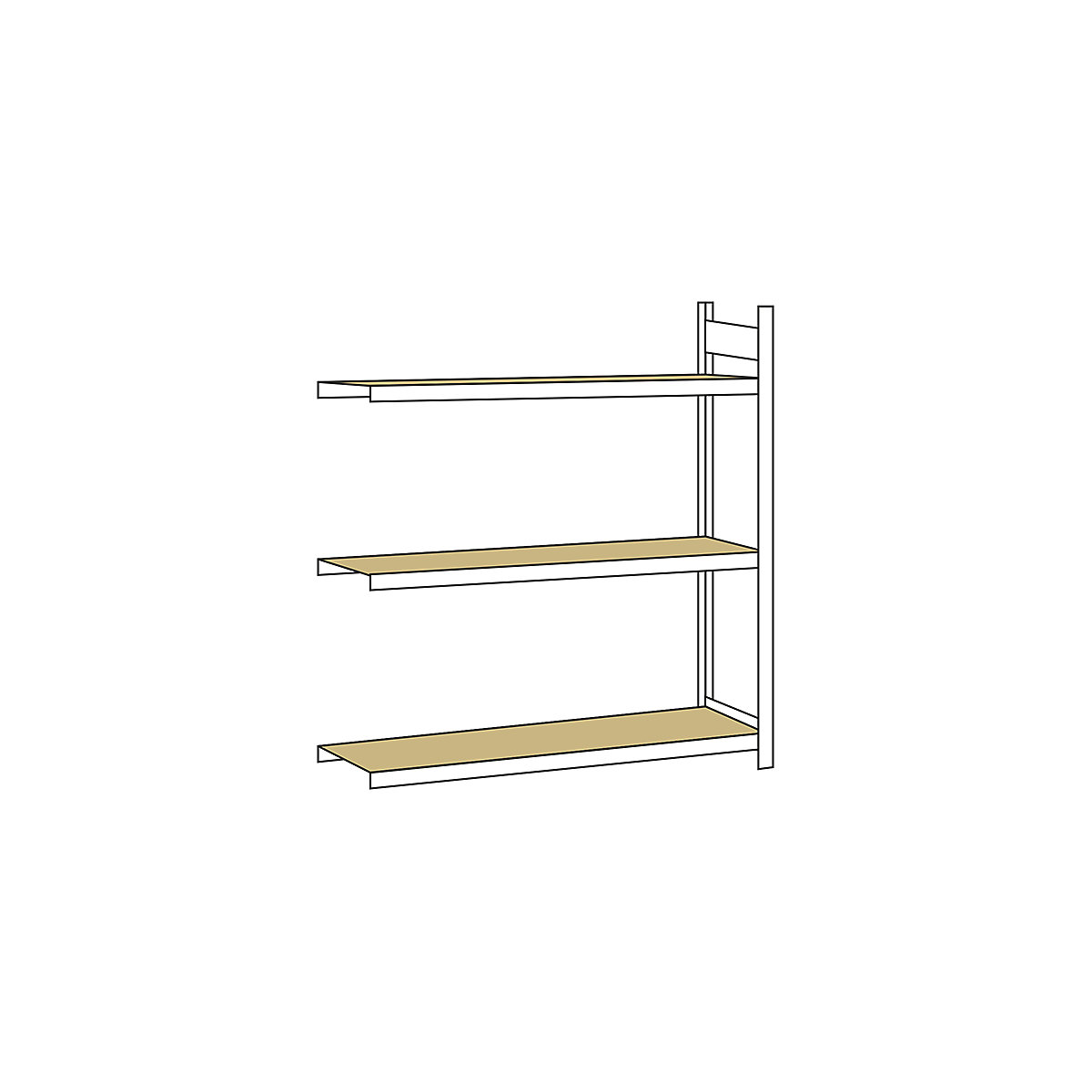 Scaffale a ripiani lunghi con piano in truciolato, altezza 2000 mm – SCHULTE, larghezza 1500 mm, scaffale aggiuntivo, profondità 500 mm-0