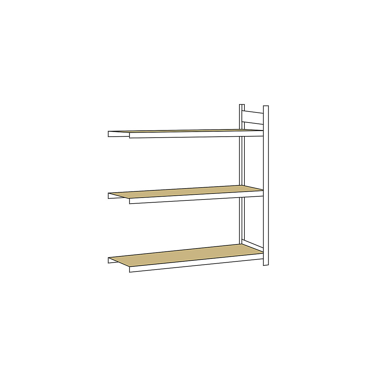 Scaffale a ripiani lunghi con piano in truciolato, altezza 2000 mm – SCHULTE, larghezza 1500 mm, scaffale aggiuntivo, profondità 600 mm-0