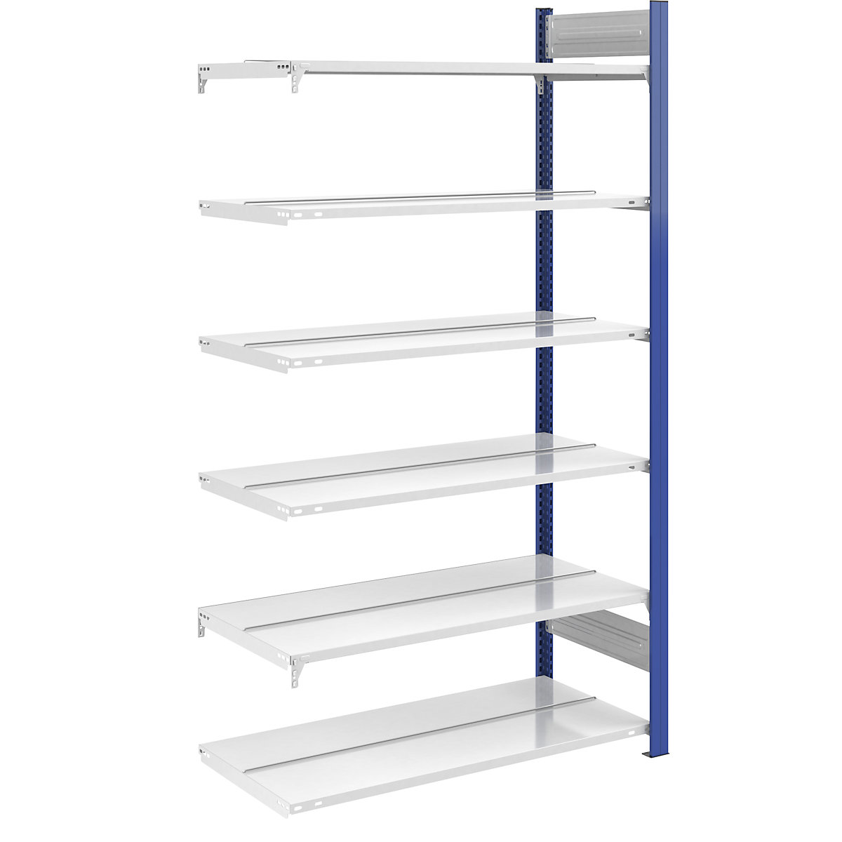 Scaffale a innesto per raccoglitori – hofe, su due lati, altezza 2000 mm, largh. x prof. 1000 x 600 mm, scaffale aggiuntivo, blu / grigio-0