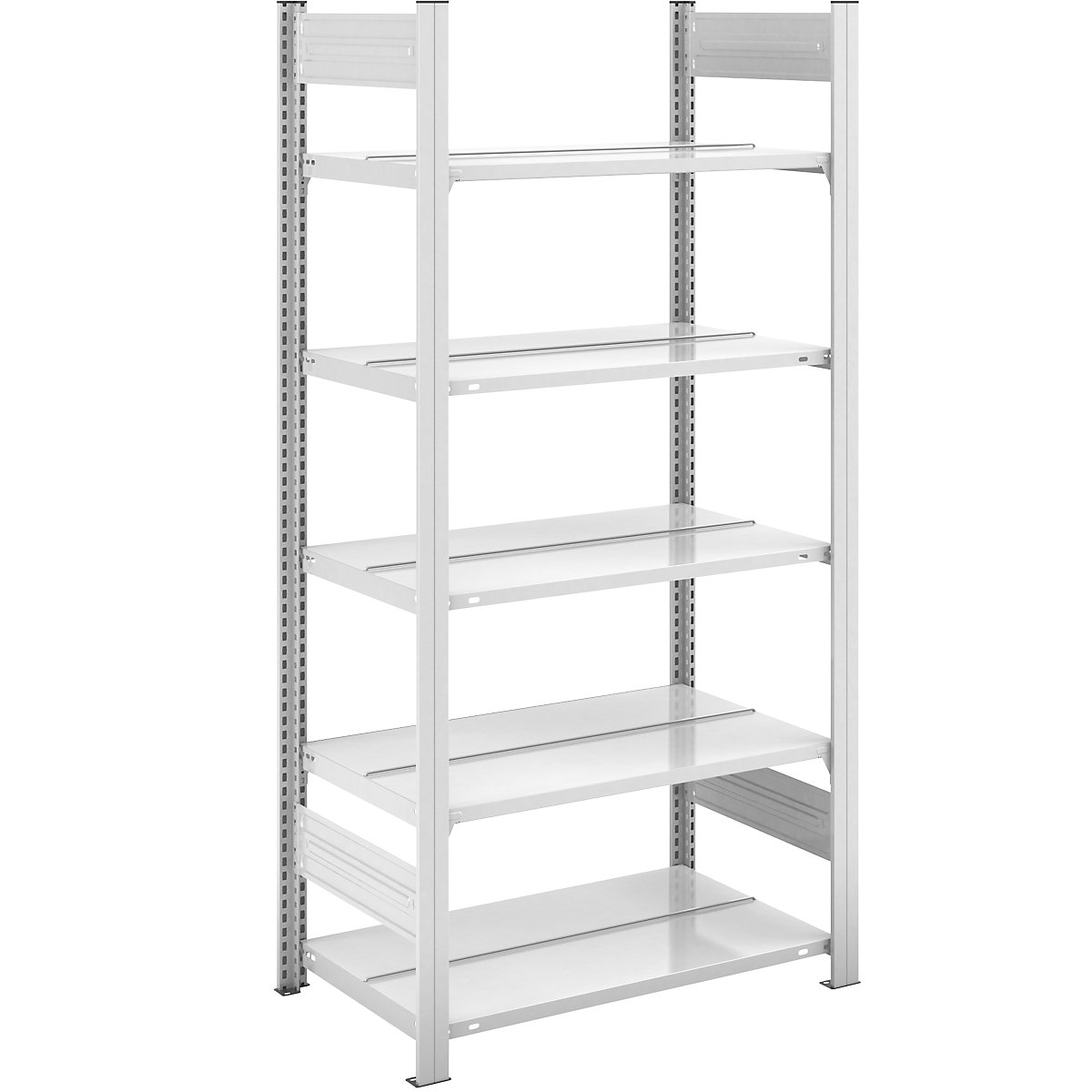 Scaffale a innesto portadocumenti, RAL 7035 – hofe, altezza scaffale 1750 mm, 2 lati utili, portante, largh. x prof. 750 x 600 mm-0