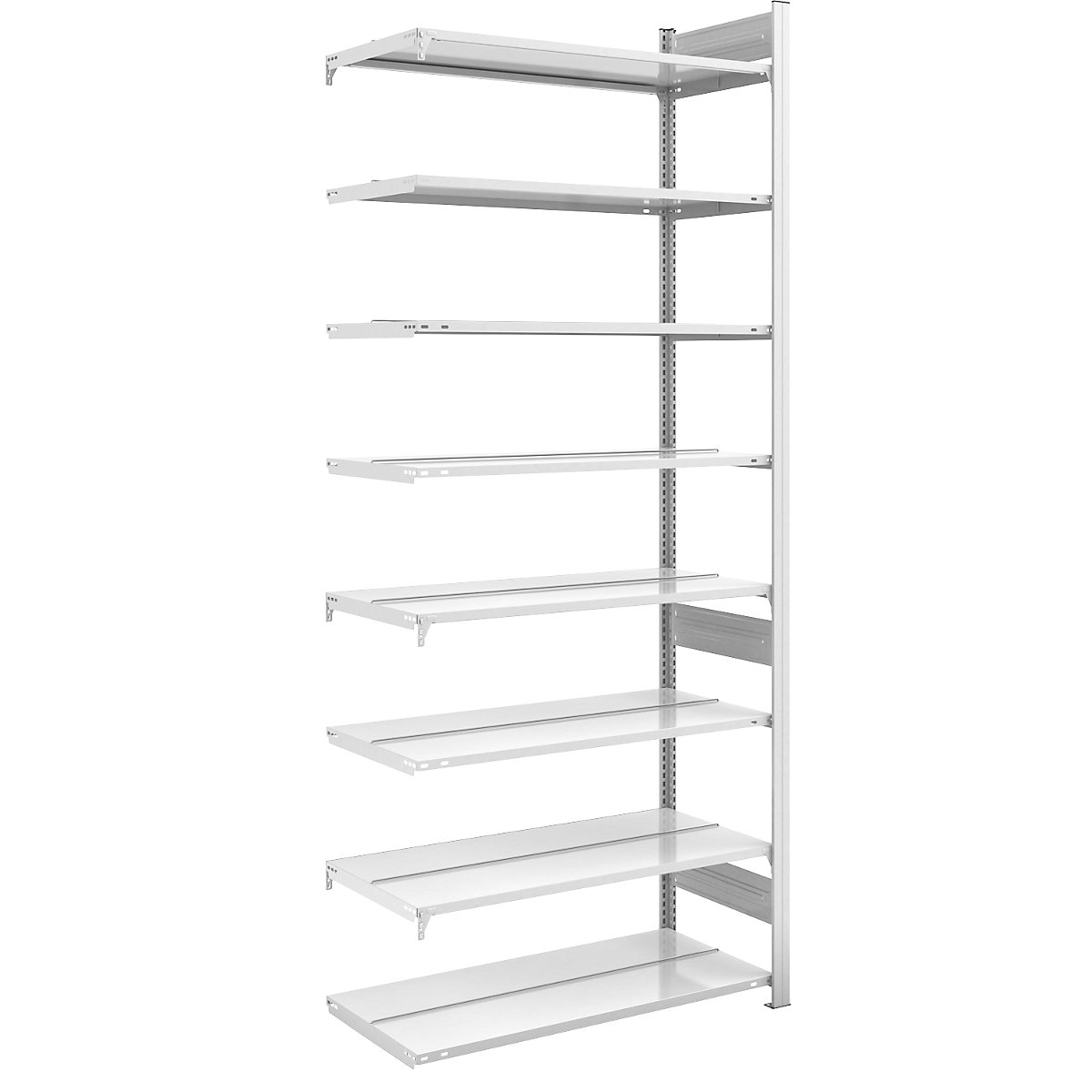 Scaffale a innesto portadocumenti, RAL 7035 – hofe, altezza scaffale 2700 mm, 2 lati utili, aggiuntivo, largh. x prof. 1000 x 600 mm-0