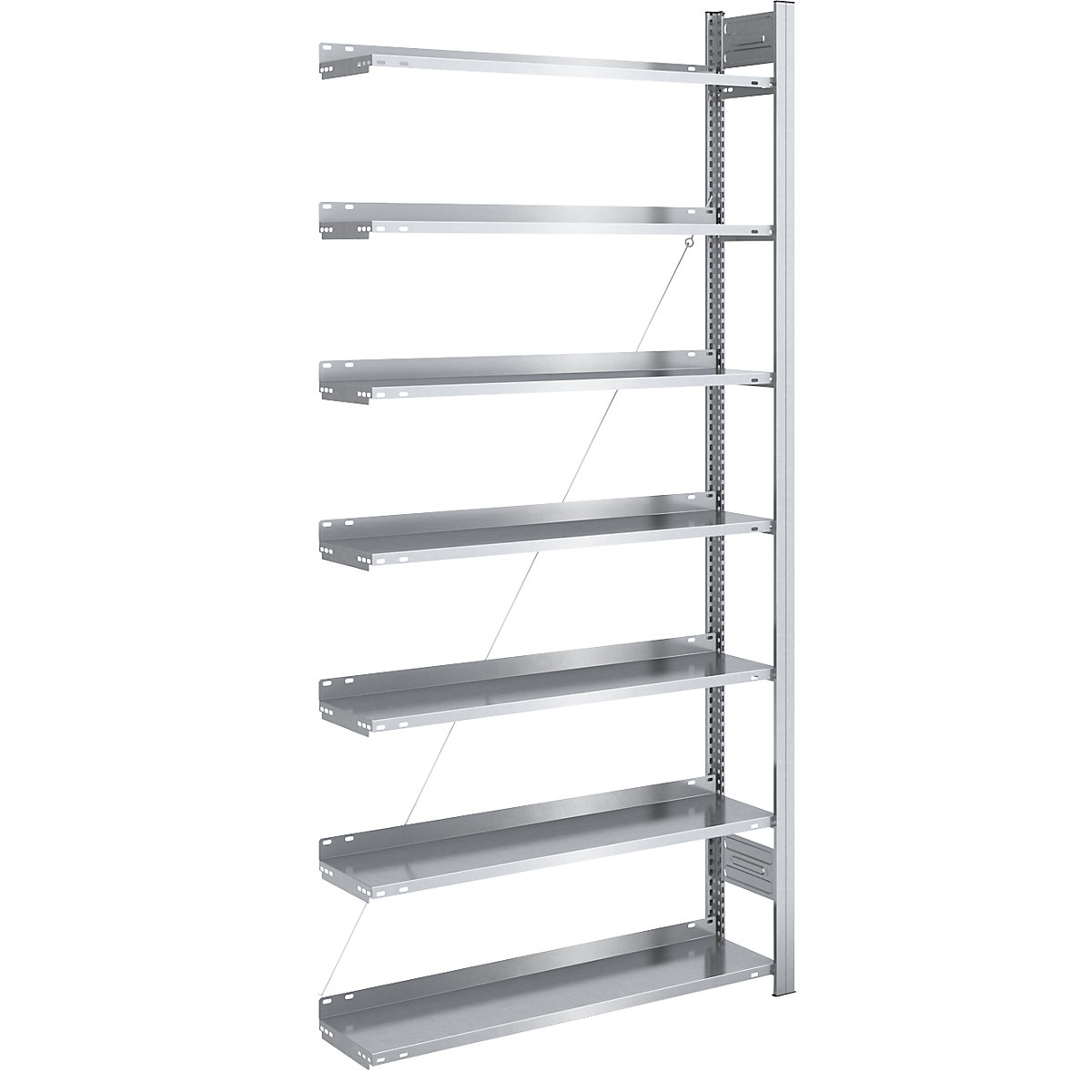 Scaffale portadocumenti a innesto, zincato – hofe, altezza scaffale 2350 mm, 1 lato utile, aggiuntivo, largh. x prof. 1000 x 300 mm-0