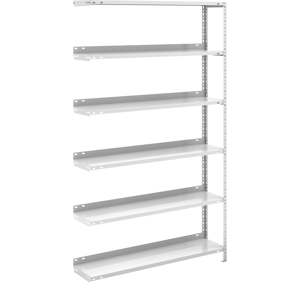 Scaffale portadocumenti a vite, grigio chiaro RAL 7035 – hofe, altezza scaffale 1850 mm, sc. aggiuntivo, larghezza x profondità 1000 x 300 mm-0