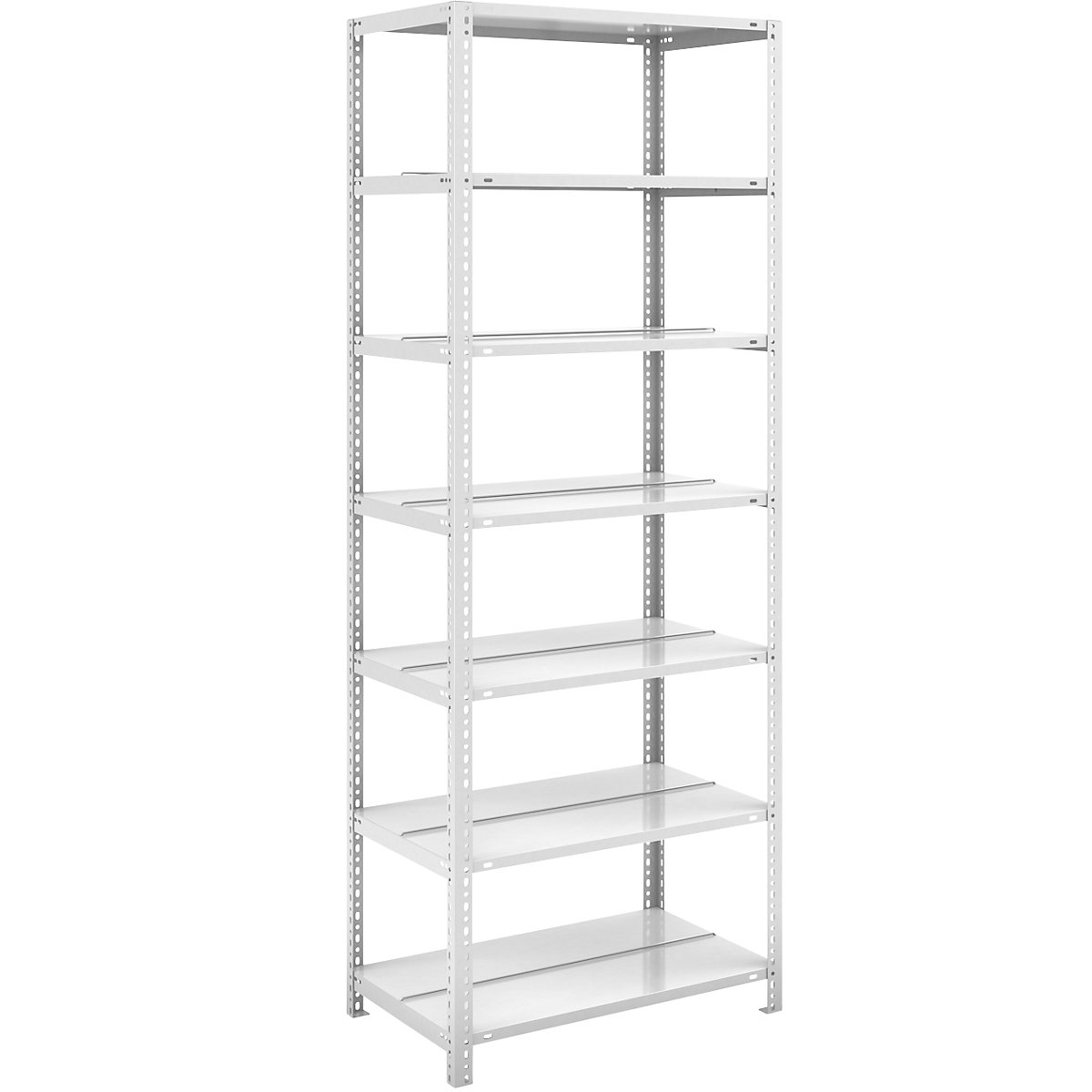 Scaffale portadocumenti a vite, grigio chiaro RAL 7035 – hofe, altezza scaffale 2200 mm, 2 lati utili, sc. base, larghezza x profondità 750 x 600 mm-0