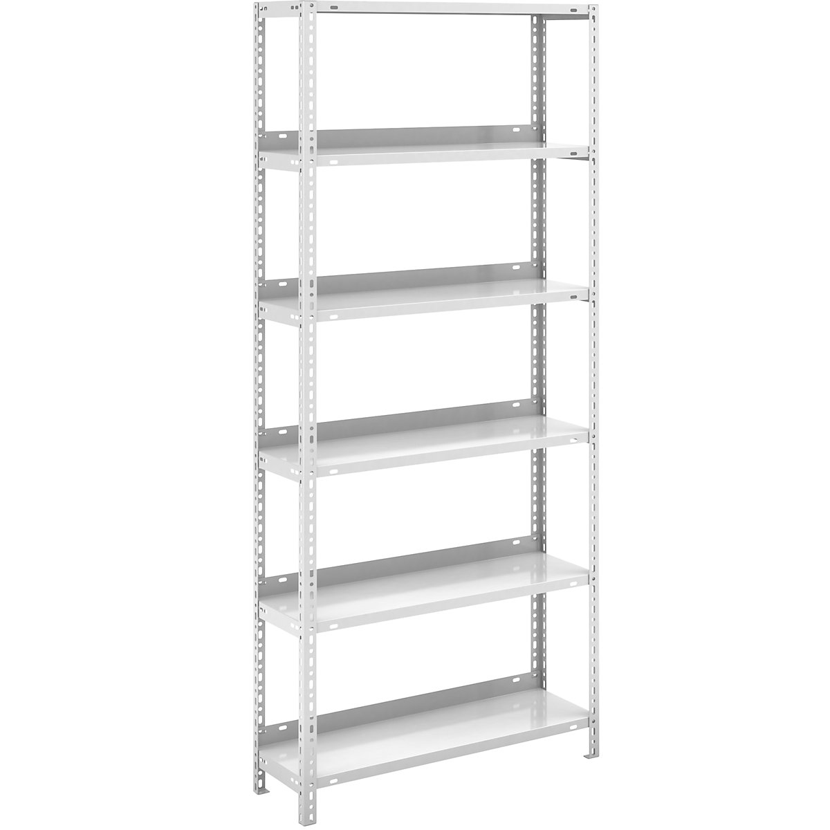 Scaffale portadocumenti a vite, grigio chiaro RAL 7035 – hofe, altezza scaffale 1850 mm, sc. base, larghezza x profondità 750 x 300 mm-0