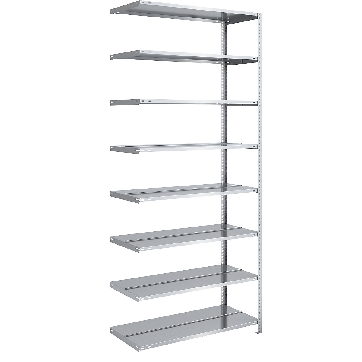 Scaffale portadocumenti a vite, zincato – hofe, altezza scaffale 2550 mm, 2 lati utili, sc. aggiuntivo, larghezza x profondità 1000 x 600 mm-0