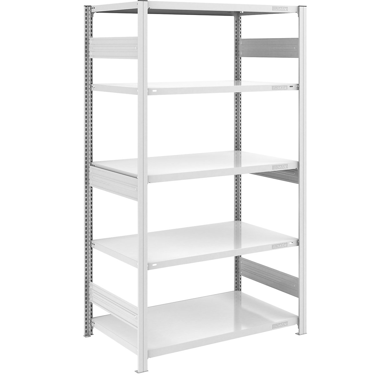 Scaffale a innesto per carichi pesanti, grigio, due lati utili – hofe