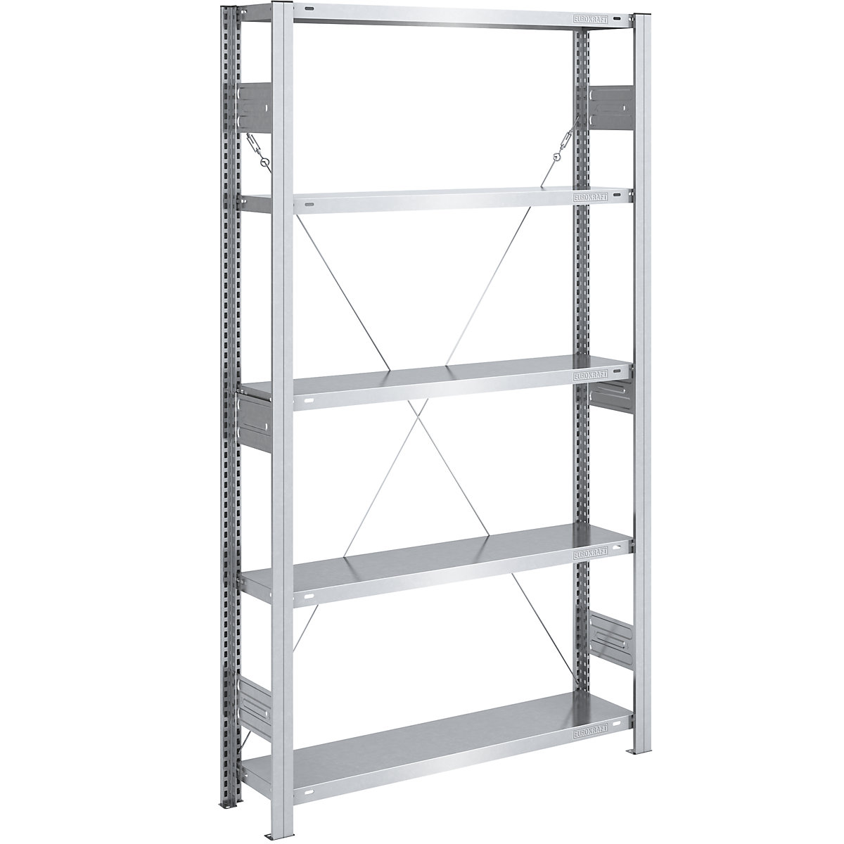 Scaffale a innesto per carichi pesanti, zincato – eurokraft pro, altezza scaffale 2000 mm, scaffale portante, largh. x prof. 1000 x 300 mm-0