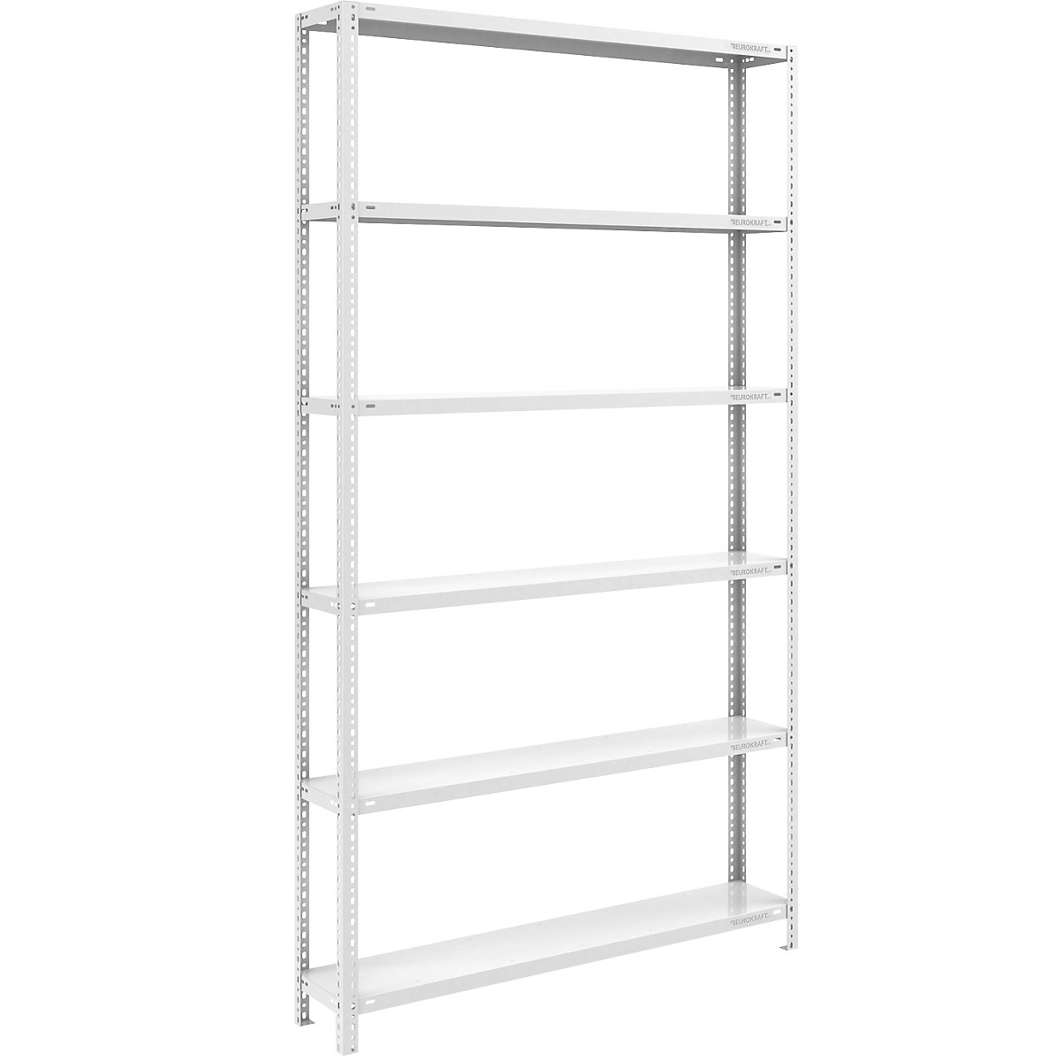 Scaffale a vite per carichi pesanti, grigio chiaro RAL 7035 – eurokraft pro, altezza scaffale 2500 mm, sc. base, larghezza x profondità 1300 x 300 mm-0