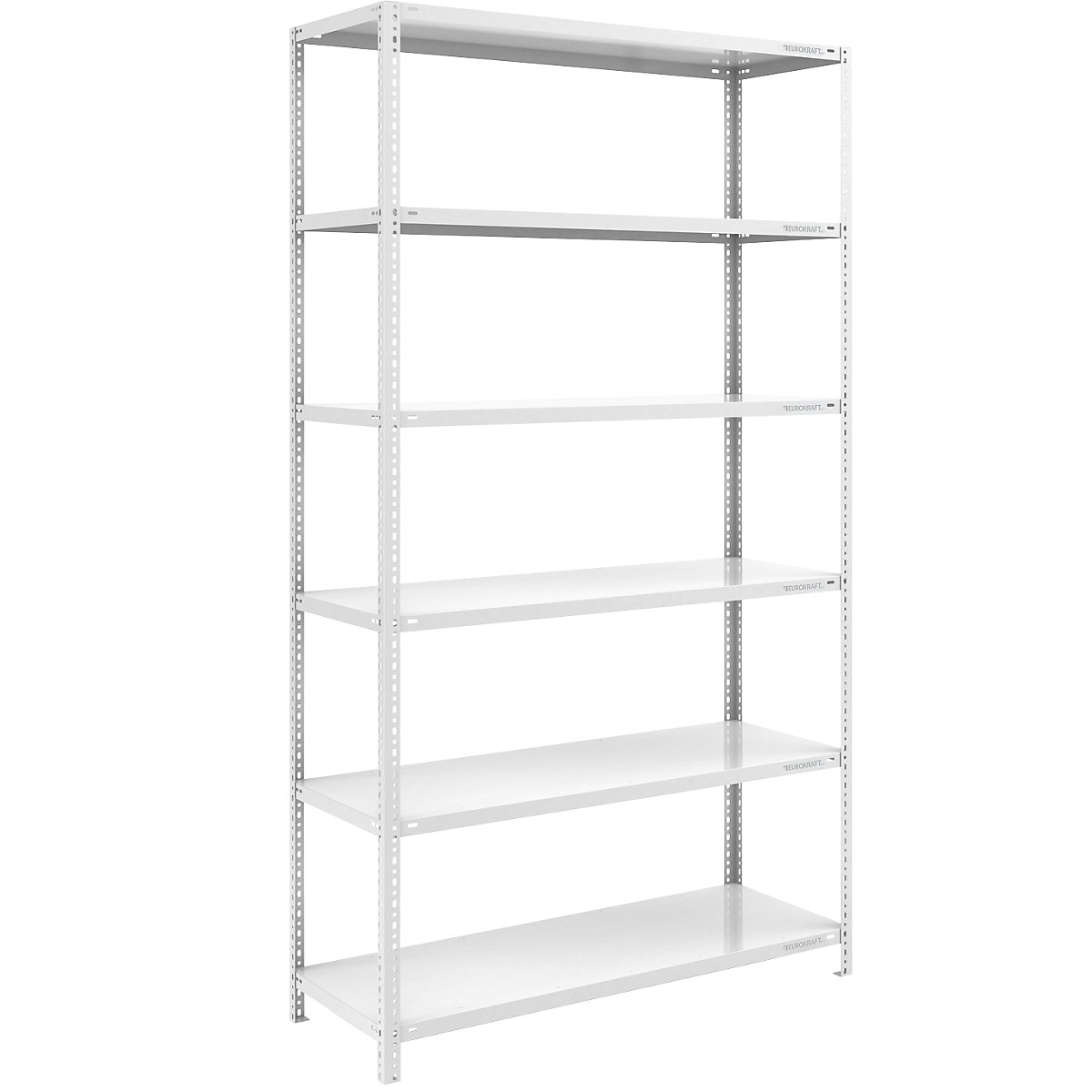 Scaffale a vite per carichi pesanti, grigio chiaro RAL 7035 – eurokraft pro, altezza scaffale 2500 mm, sc. base, larghezza x profondità 1300 x 600 mm-0