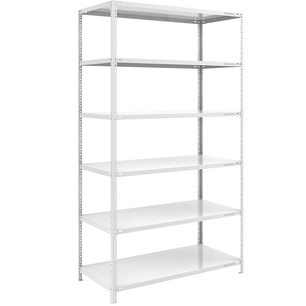 Scaffale a vite per carichi pesanti, grigio chiaro RAL 7035 – eurokraft pro, altezza scaffale 2500 mm, sc. base, larghezza x profondità 1300 x 800 mm-0