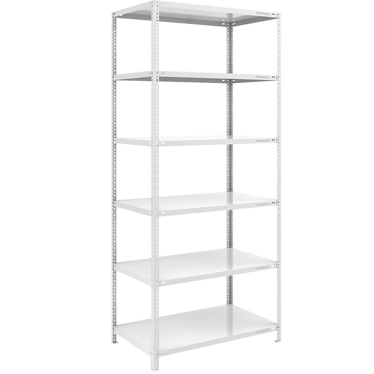 Scaffale a vite per carichi pesanti, grigio chiaro RAL 7035 – eurokraft pro, altezza scaffale 2500 mm, sc. base, larghezza x profondità 1000 x 800 mm-0