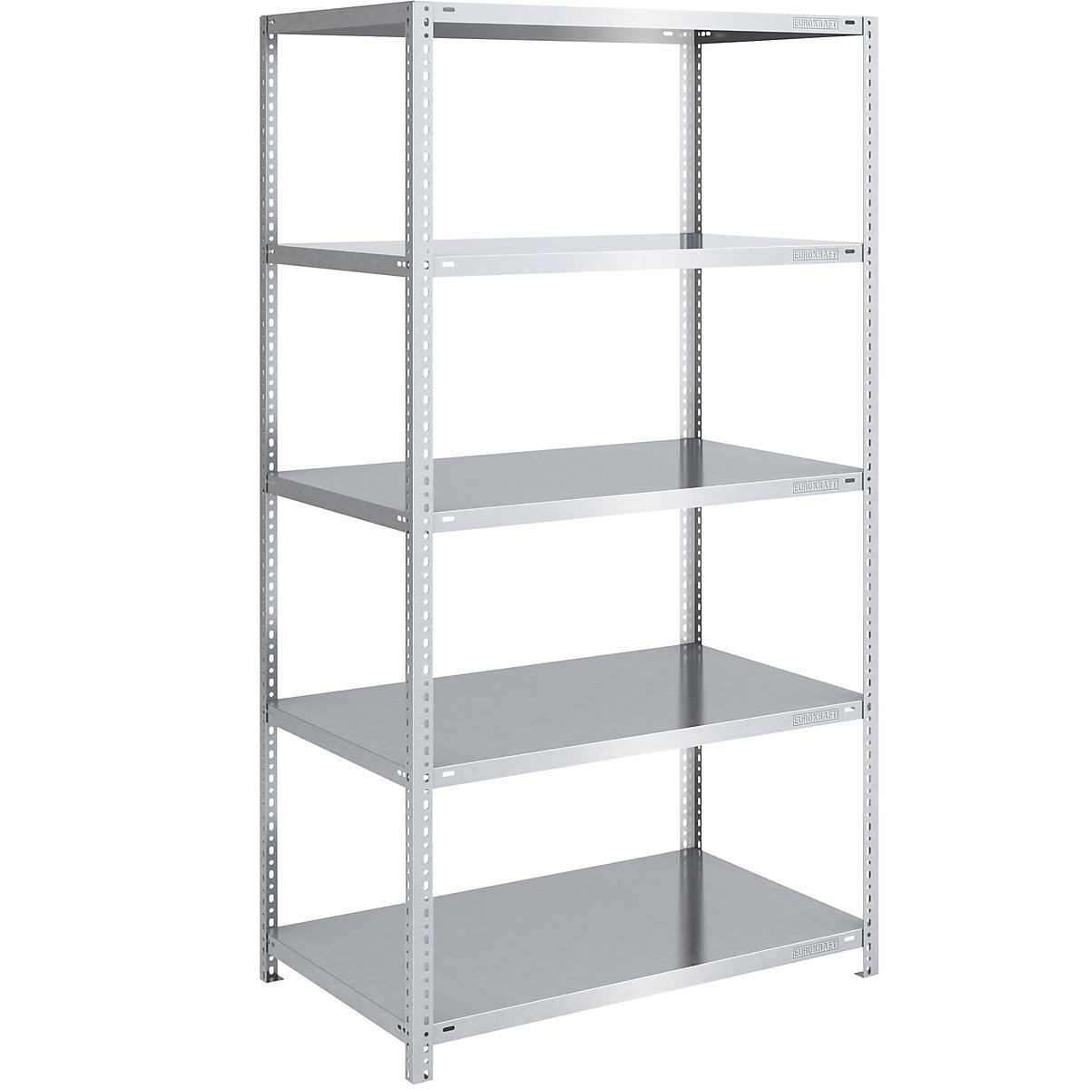 Scaffale a vite per carichi pesanti, zincato – eurokraft pro, altezza scaffale 2000 mm, sc. base, larghezza x profondità 1000 x 800 mm-0