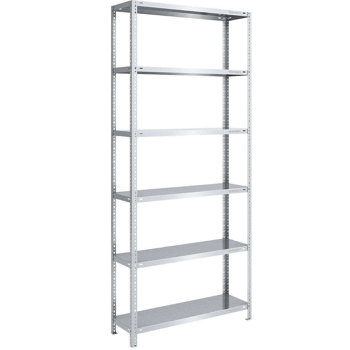 Scaffale a vite per carichi pesanti, zincato – eurokraft pro, altezza scaffale 2500 mm, sc. base, larghezza x profondità 1000 x 400 mm-0