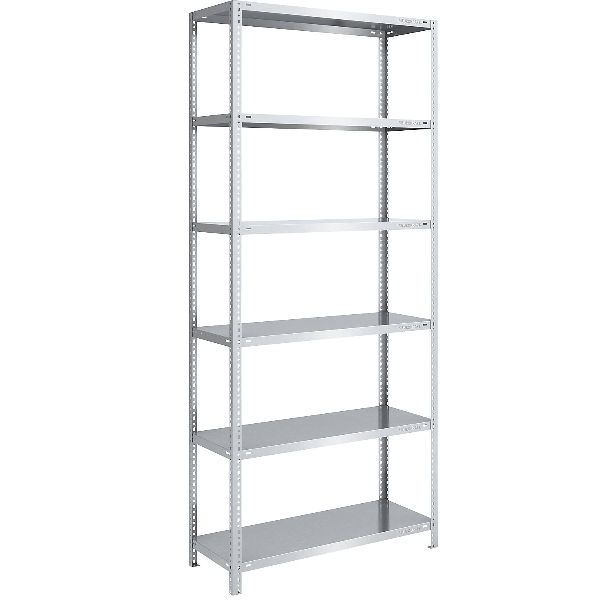 Scaffale a vite per carichi pesanti, zincato – eurokraft pro, altezza scaffale 2500 mm, sc. base, larghezza x profondità 1000 x 500 mm-0