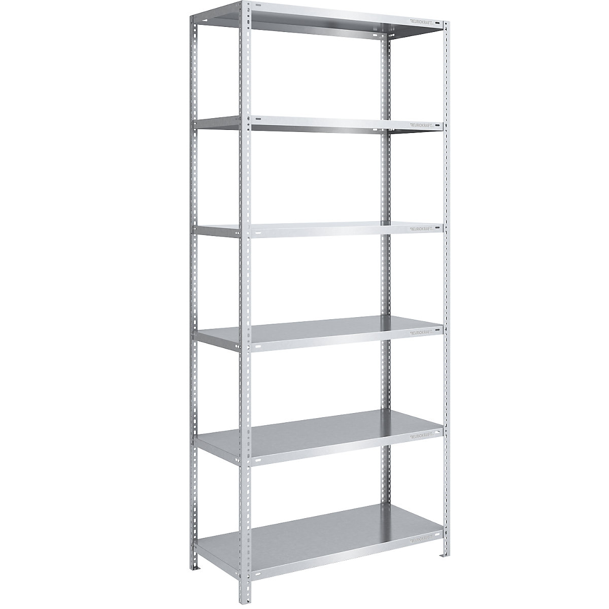 Scaffale a vite per carichi pesanti, zincato – eurokraft pro, altezza scaffale 2500 mm, sc. base, larghezza x profondità 1000 x 600 mm-0