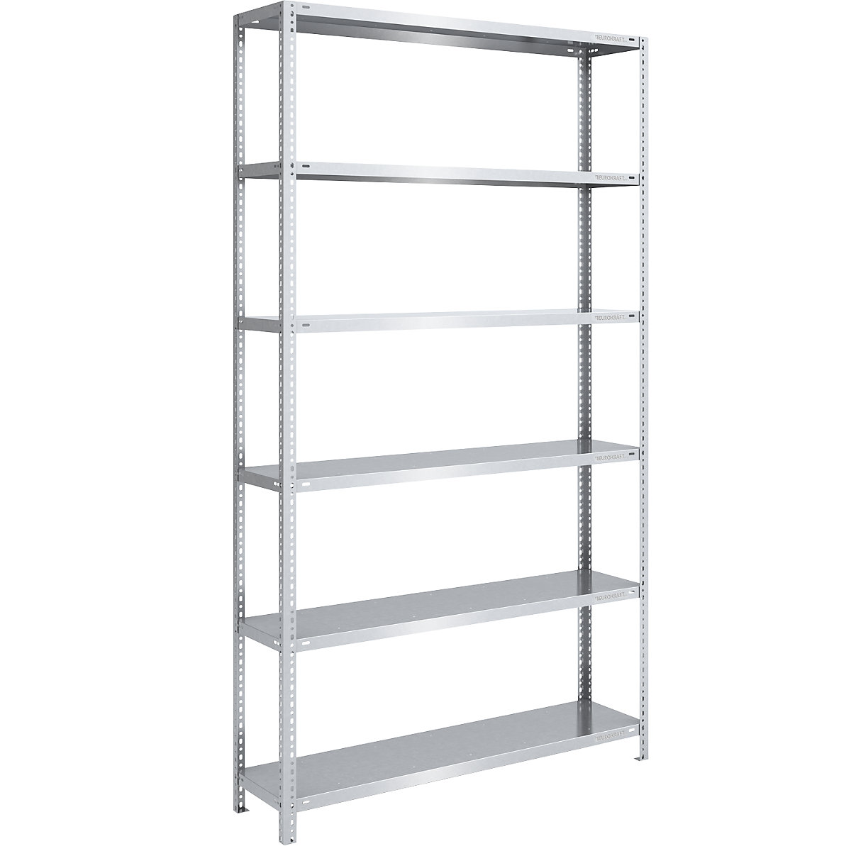 Scaffale a vite per carichi pesanti, zincato – eurokraft pro, altezza scaffale 2500 mm, sc. base, larghezza x profondità 1300 x 400 mm-0