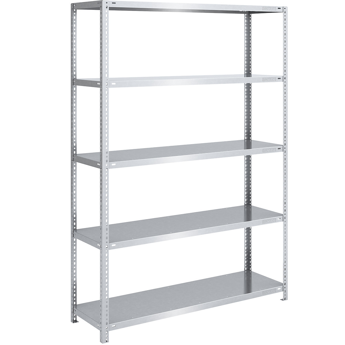 Scaffale a vite per carichi pesanti, zincato – eurokraft pro, altezza scaffale 2000 mm, sc. base, larghezza x profondità 1300 x 500 mm-0