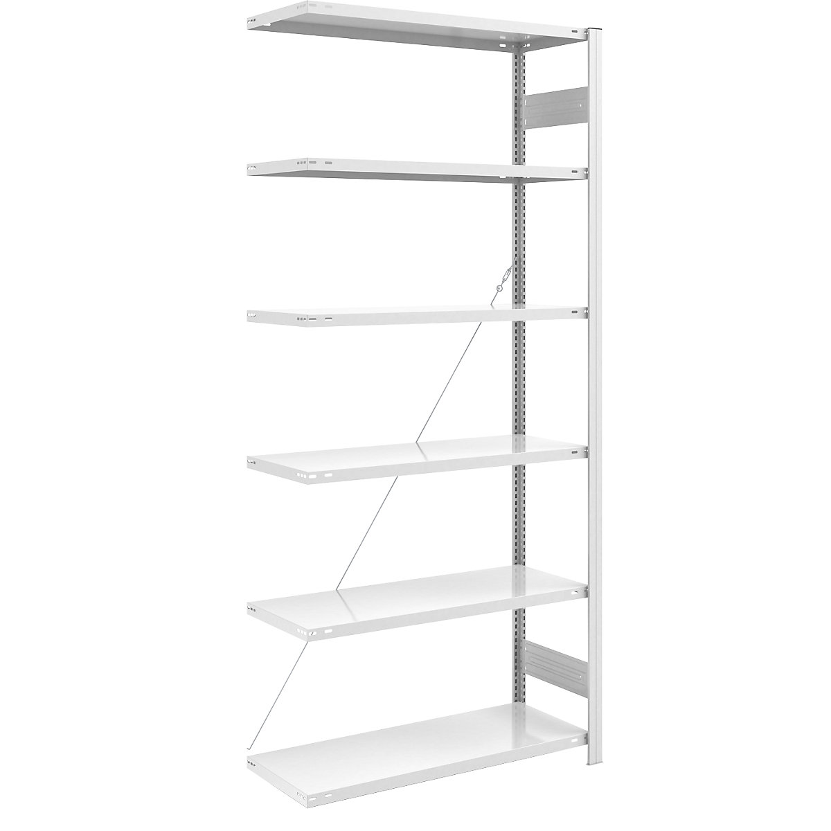 Scaffale a innesto ESD – eurokraft pro, altezza scaffale 2500 mm, scaffale aggiuntivo, largh. x prof. ripiano 1000 x 500 mm-0